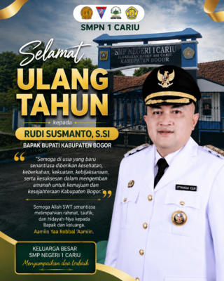 SMP Negeri 1 Cariu Sampaikan Ucapan Selamat Ulang Tahun kepada Bupati Bogor