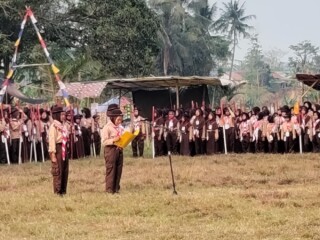 Semangat Berkarya dan Berprestasi, Pramuka SMPN 1 Cariu Ikuti LT II Kwaran Cariu