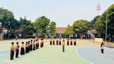 Pelantikan Pramuka Penggalang Rakit SMPN 1 Cariu Berlangsung Khidmat dan Penuh Semangat
